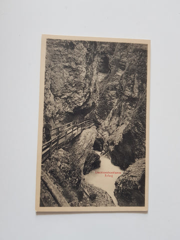AK Liechtensteinklamm. Anfang. (1913)