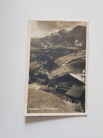 AK Mühlbach im Pongau mit Hochkönig. (1926)