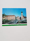 AK Graz. Blick zur Murgasse mit Franziskanerkirche und Schloßberg.