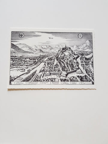 AK Graz von Süden. Matthäus Merian. Kupferstich.