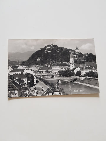 AK Graz mit Schlossberg.