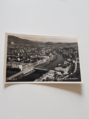 AK Graz: Schlossbergaussicht gegen Nordwesten.(1950-51)