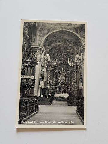 AK Maria Trost bei Graz, Inneres der Wallfahrtskirche.