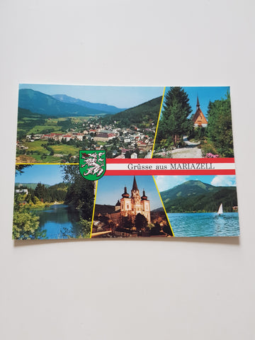 AK Grüsse aus Mariazell.
