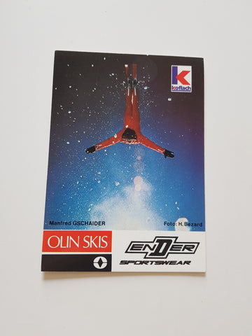 AK Manfred Gschaider. Skiakrobat. Mariazell. Habertheuerstraße 9 - St. Sebastian.