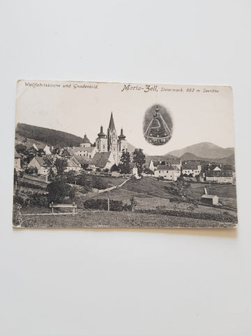 AK Mariazell. Wallfahrtskirche und Gnadenbild. (1909)