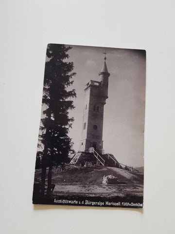 AK Aussichtswarte a.d. Bürgeralpe. Mariazell.