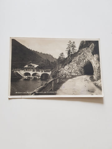 AK Walstern bei Mariazell Stauwerk und Hubertus-See.