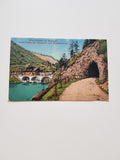AK Walstern bei Mariazell Hubertussee mit Stauwerk und Straßentunnel. (1918-19)