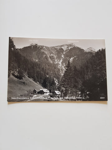 AK Naturfreundehaus Karlgraben geg. Schneealpe.