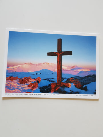AK Sonnenaufgang über der Schneealpe.