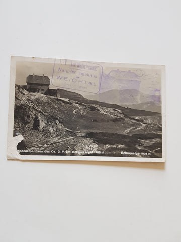 AK Schneealpenhaus des Oe. G.V. am Schauerkogel. (1930)