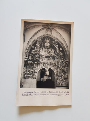 AK Das jüngste Gericht in St. Ruprecht, Bruck an der Mur. Aufgedeckt und restauriert akad. Maler Stierschneider.