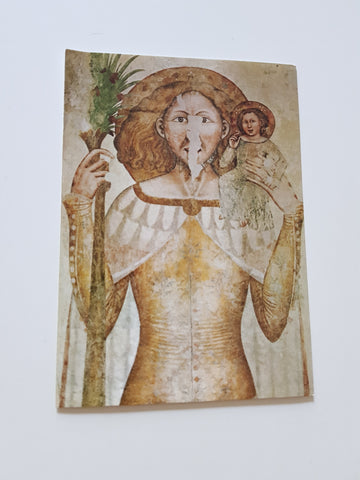 AK Benediktinerabtei St. Lambrecht. Hl. Christophorus. Fresko an der Südwand der Stiftskirche.