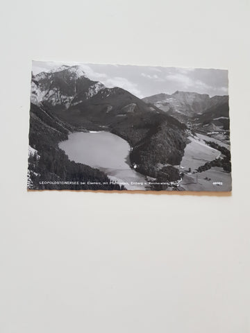 AK Leopoldsteinersee bei Eisenerz, mit Pfaffenstein, Erzberg u. Reichenstein. (1965)