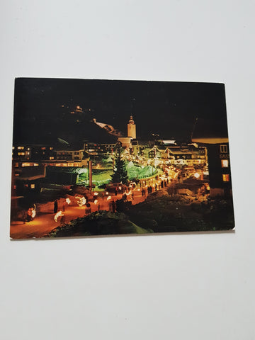 AK Lech am Arlberg bei Nacht.