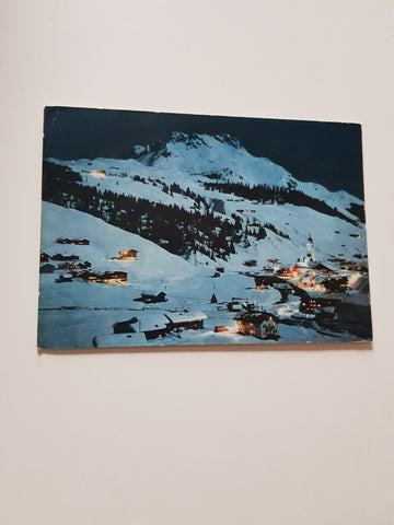 AK Winternacht am Arlberg. Lech am Arlberg.