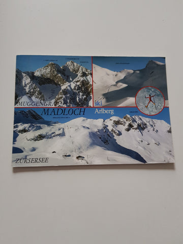 AK Skigebiet Madloch und Muggengrat bei Zürs und Lech am Arlberg.