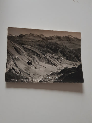 AK Arlberg- und Flexenstrasse geg. Ferwallgruppe.