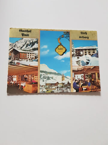 AK Lech am Arlberg. Gasthof Post. Familie Moosbrugger.