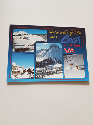 AK Verschneite Grüße aus Lech am Arlberg.