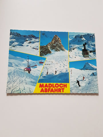 AK Madloch Abfahrt. Lech am Arlberg.