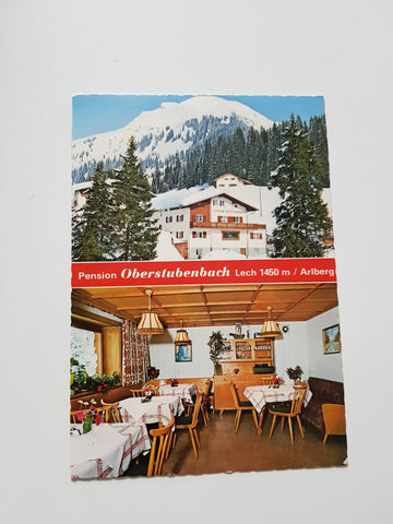 AK Lech am Arlberg. Pension Oberstubenbach. Bes. Joh. Elsensohn.
