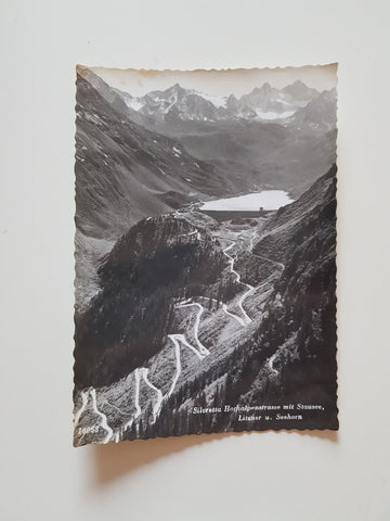 AK Silvretta-Hochalpenstraße mit Stausee, Litzner und Seehorn.