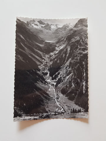 AK Silvretta - Hochalpenstrasse mit Litznergruppe.