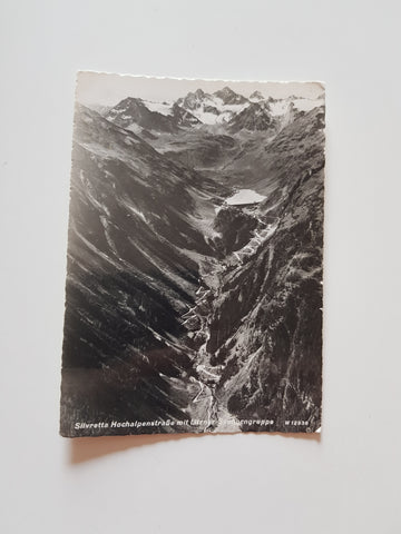 AK Silvretta Hochalpenstrasse mit Litzner-Seehorngruppe.