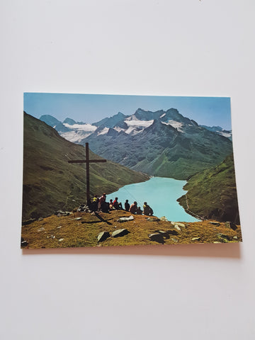 AK Blick von der Bielerspitze auf Silvrettasee.