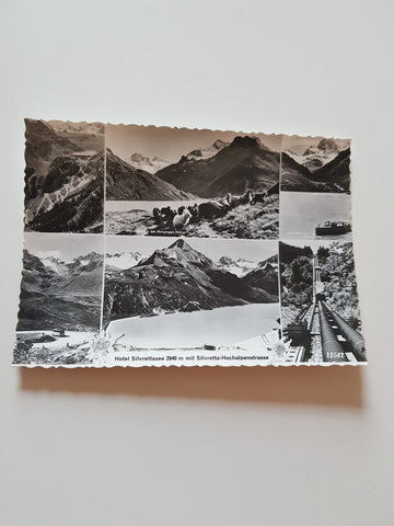 AK Hotel Silvrettasee mit Silvretta-Hochalpenstraße.