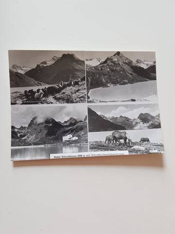 AK Hotel Silvrettasee mit Silvretta-Hochalpenstrasse.