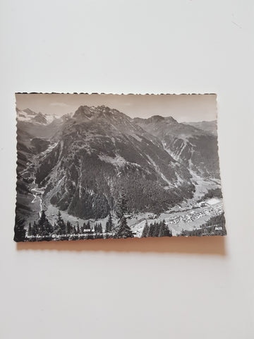 AK Partenen mit Silvretta Hochalpenstrasse.