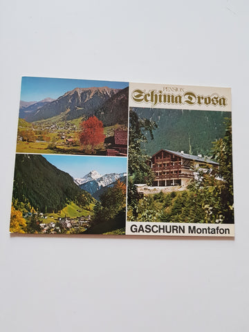 AK Gaschurn 164 b. Besitzer: Wittwer Werner. Pension Schima Drosa.