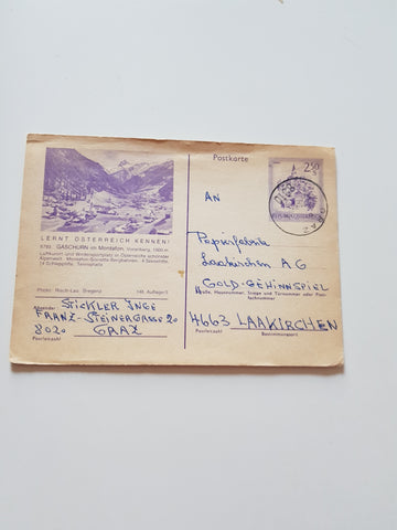 Postkarte Gaschurn.