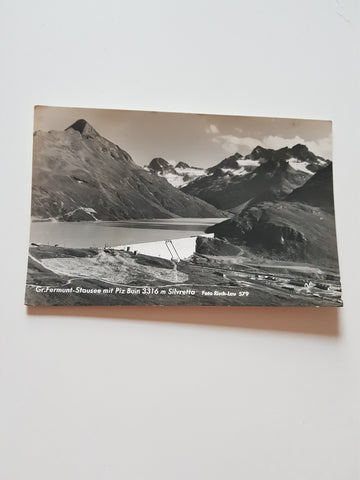 AK Gr. Fermunt Stausee mit Piz Buin Silvretta,