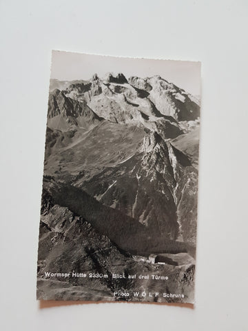 AK Wormser Hütte. Blick auf drei Türme.