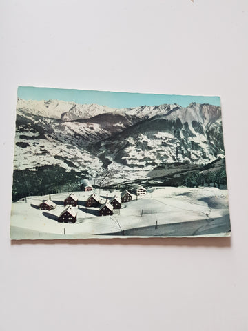 AK Golm-Grüneck. Blick von der Bergstation auf Schruns...