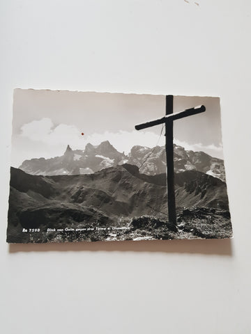 AK Blick vom Golm gegen drei Türme u. Drusenfluh.