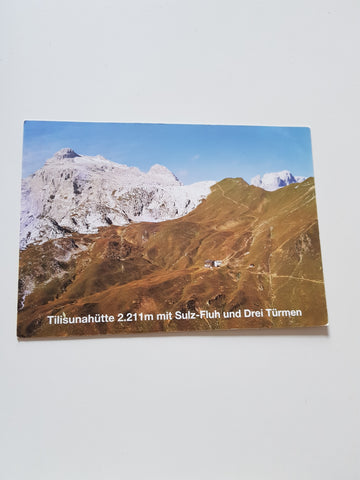 AK Tilisunahütte mit Sulzfluh und Drei Türme.