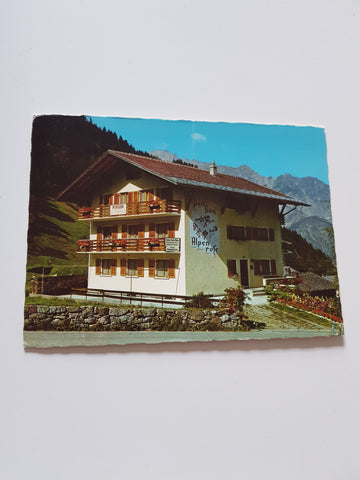 AK Tschagguns-Latschau. Pension garni Alpenrose. Besitzer Erwin Dönz.