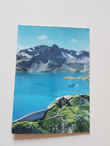 AK Lünersee mit neuer Douglas-Hütte.