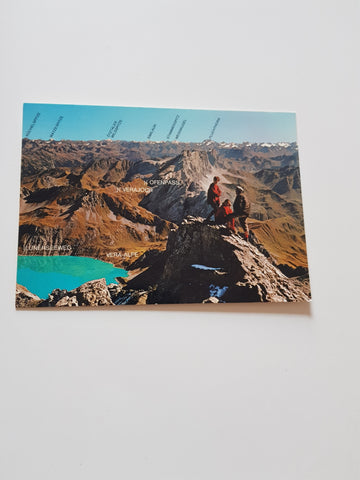 AK Blick vom Gipfel des Schesaplana auf den Lünersee.