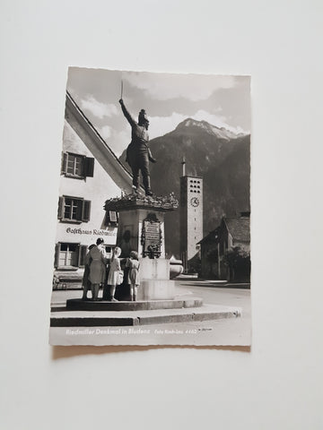 AK Riedmiller Denkmal in Bludenz.