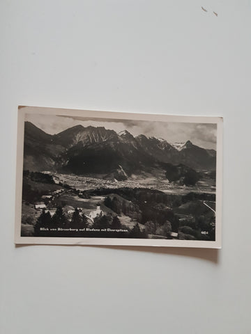 AK Blick von Bürserberg auf Bludenz mit Elserspitzen.