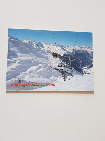 AK Valfagehrbahn mit Blick zum Albona-Schigebiet und ins Klostertal.