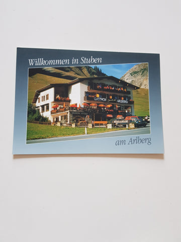 AK Stuben am Arlberg. Hotel-Sportcafe Arlberg. H. u. W. Lassnig.