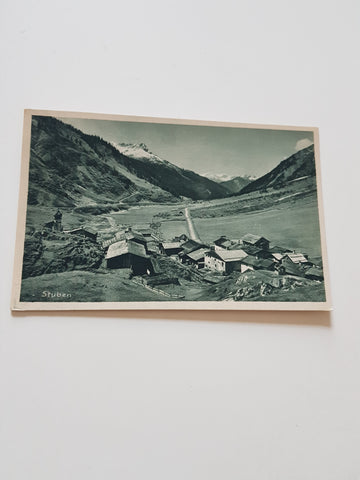 AK Stuben am Arlberg. Blick gegen Schesaplana.