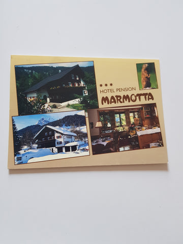 AK Gargellen. Hotel Pension Haus Marmotta. Familie Saur.